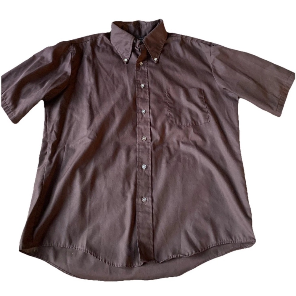 Men's J. C. Penny Brown Towncraft button down